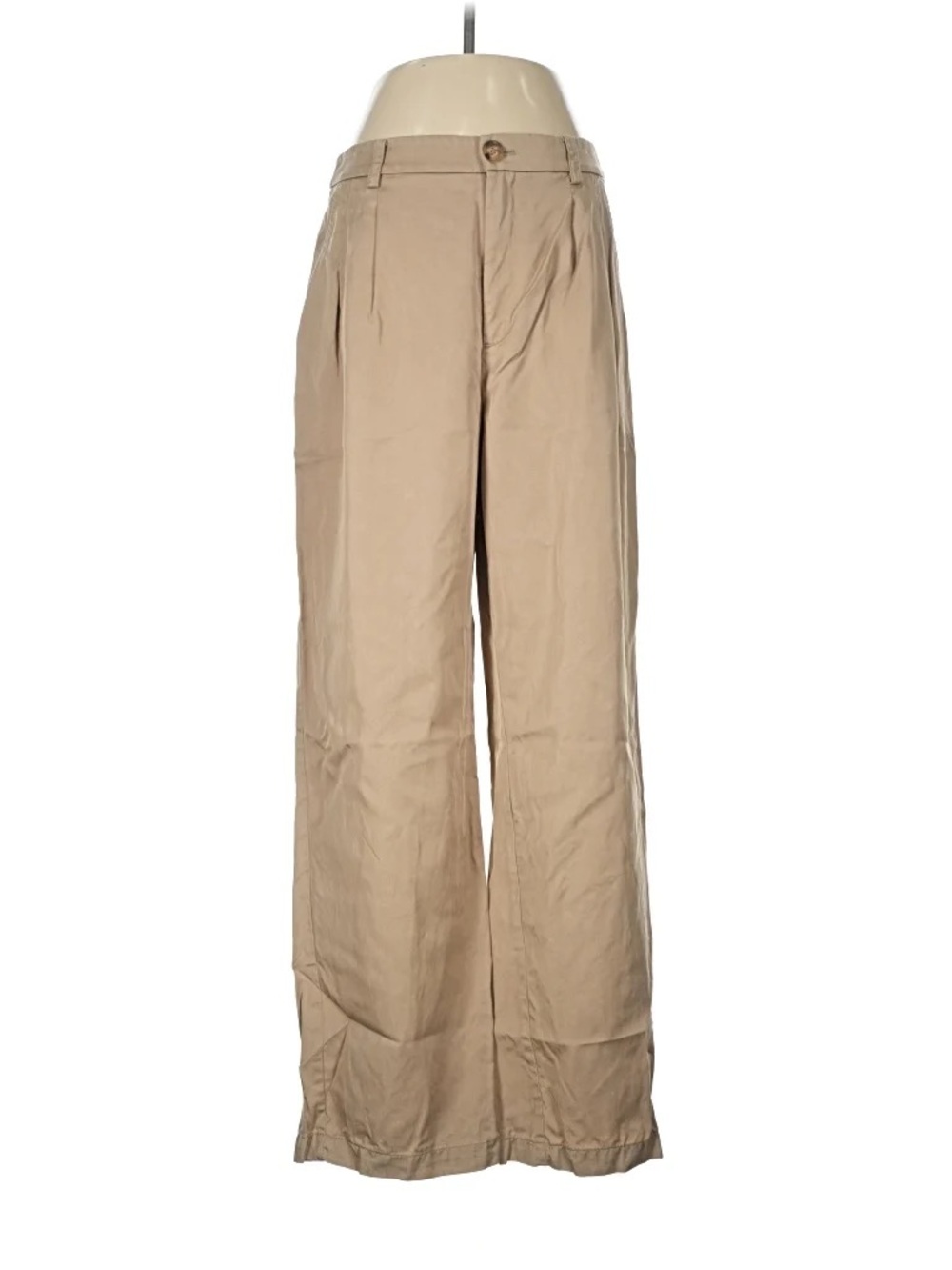 Wide-Leg Tan Women’s Pants - High waisted